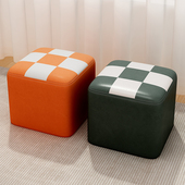 家用小凳子矮凳实木换鞋 凳创意拼图小凳子客厅沙发凳子简约小板凳