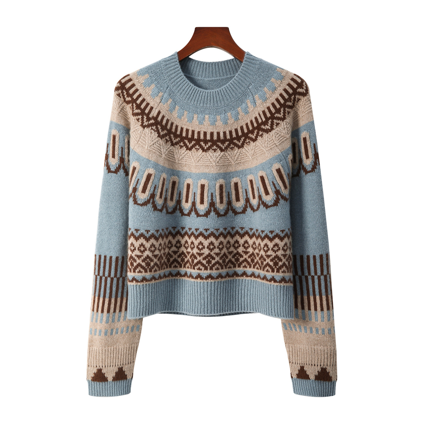 羊绒衫女100纯羊绒打底重工高端欧货秋冬宽松加厚费尔岛针织毛衣,女装/女士精品,羊绒衫,淘宝优惠券,粉丝福利购,淘宝优惠卷