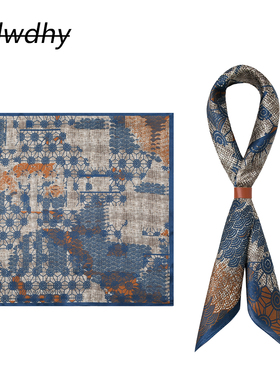 休闲工装日系复古复古印花方巾阿美咔叽文艺腰果百搭chic头巾男潮