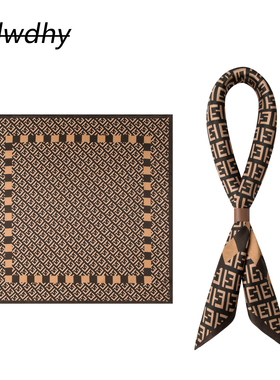 摩登方格男士商务风真丝领巾送礼送领导小方巾优雅持重搭衬衫围脖