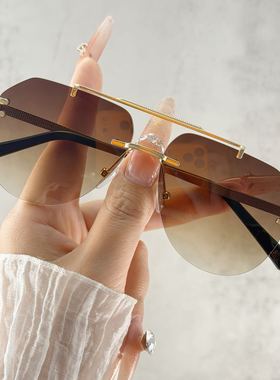 飞行员墨镜男高级感无框防紫外线