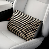 千鸟格汽车头枕腰靠套装 饰用品大全 车载座椅靠背腰垫车用腰臀垫装