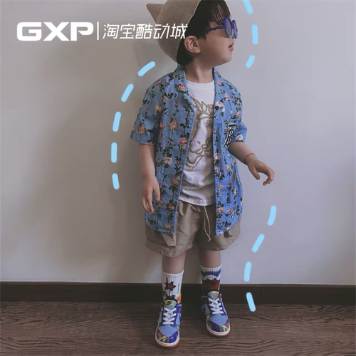 NikeDunk蓝红鞭炮婴童童鞋