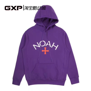 GXP Noah Core Logo Hoodie 紫色初代十字架印花连帽卫衣帽衫外套