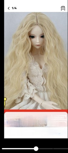 BJD/SD娃娃假发 大叔 男/女娃中分泡面卷长卷发 1/3 1/4 1/6 现货