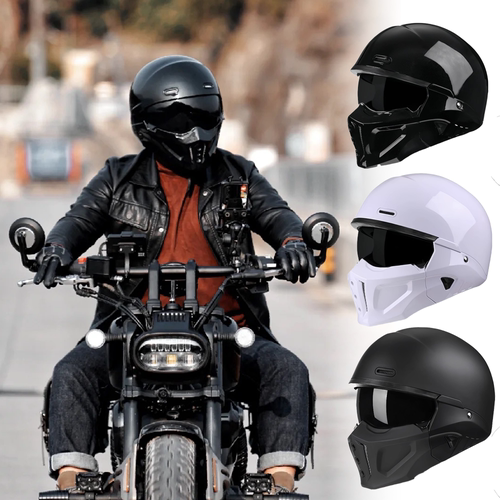 蝎子复古摩托巡航机车头盔轻便