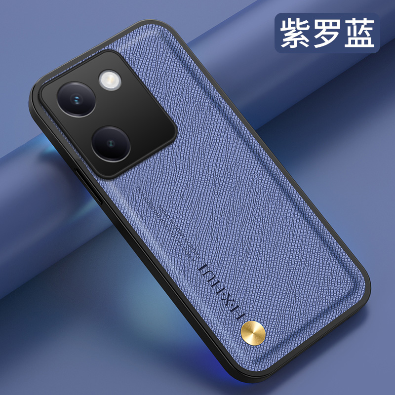 适用vivov100手机壳膜vivoy100保护丫磨砂皮纹vⅰvoy全包防摔软胶viv0y十字纹时尚男款vivo步步高y100简约女