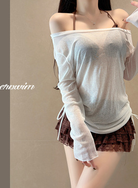 泳衣女款分体三件套纯欲风比基尼性感辣妹氛围感宽松罩衣显瘦温泉