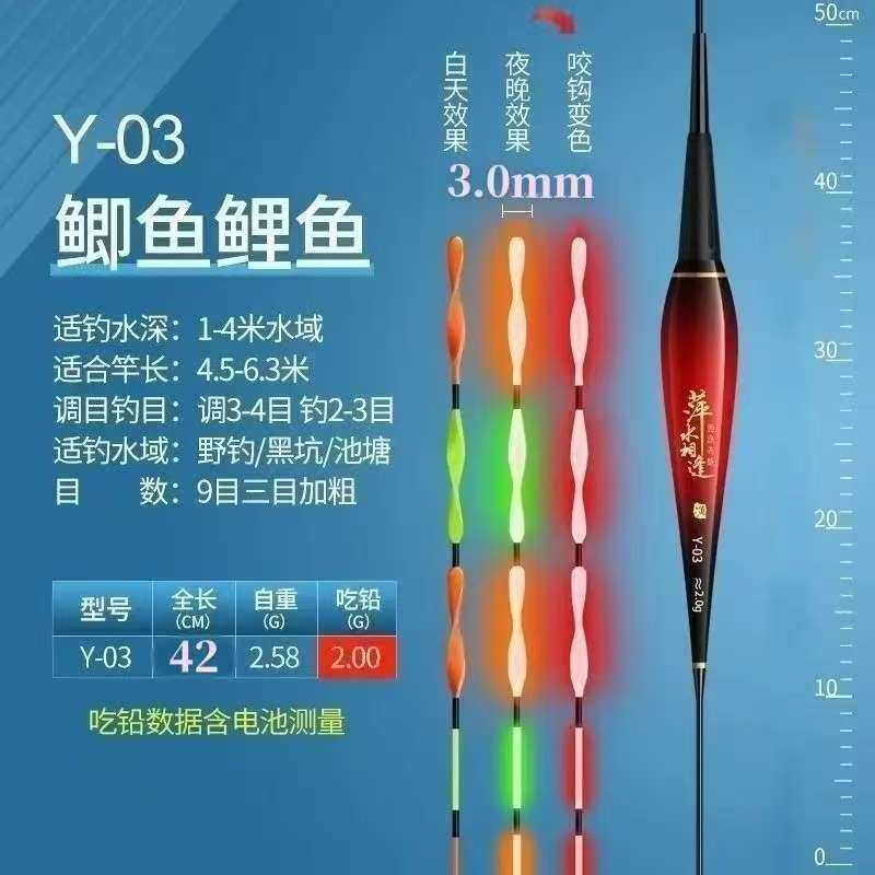 螺旋硬尾漂高灵敏日夜两用夜光漂
