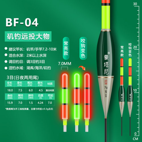 鱼漂巨物咬钩变色夜光电子漂矶竿