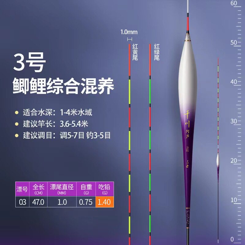 高灵敏逆光醒目鲫鱼野钓漂水晶尾
