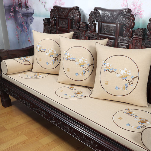 新中式红木沙发长坐垫