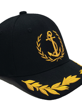 现货 麦穗帽子航海队长CAPTAIN棒球帽子男纪念水手帽子刺绣棒球帽