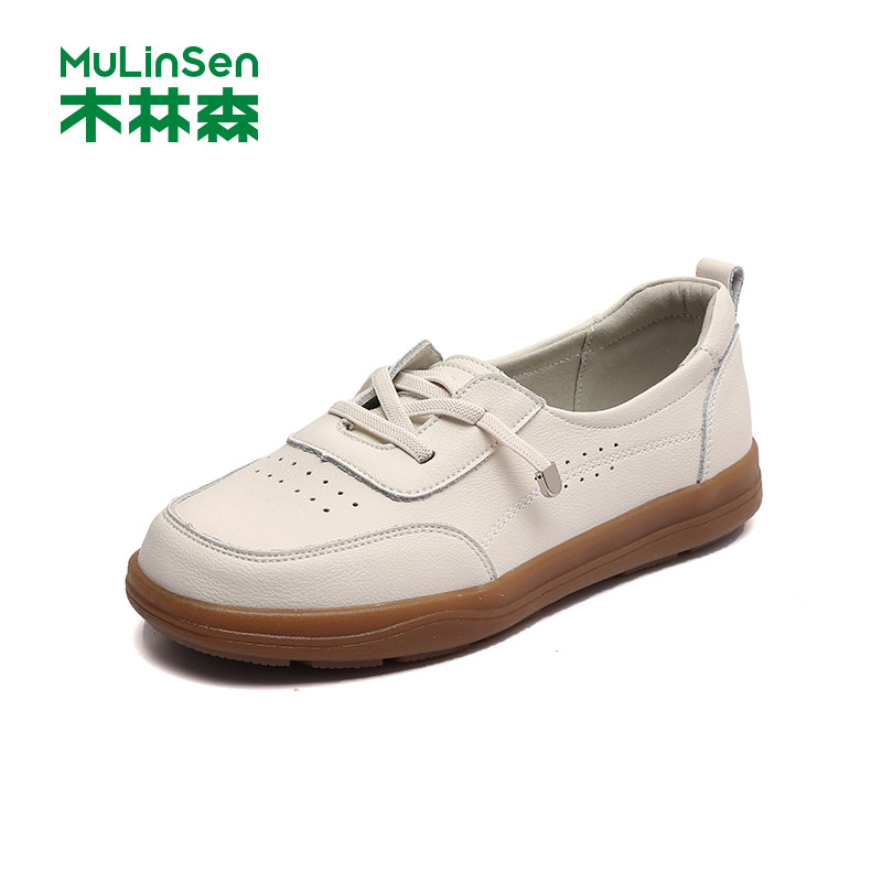 木林森女鞋2026春季新款一脚蹬软底舒适不累脚休闲鞋平底女士单鞋,女鞋,深口单鞋,淘宝优惠券,粉丝福利购,淘宝优惠卷