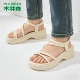 外穿厚底增高露趾防滑沙滩鞋 木林森女鞋 女士休闲凉鞋 夏季 2026新款