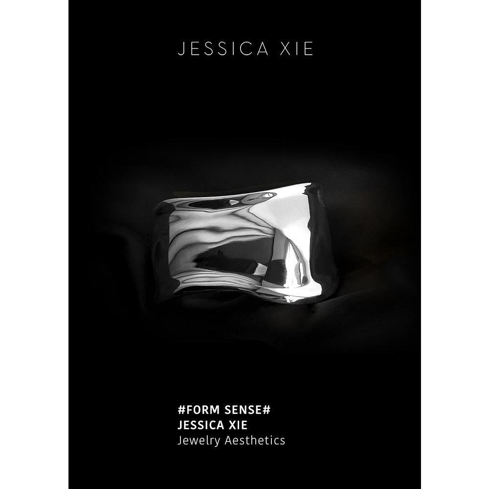 JX I 形式感 欧美高级感包豪斯极简设计光面金属造型手镯手环叠戴