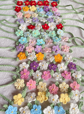 成品手工毛线钩织10CM棉花娃娃labubu团子体潮玩百搭发饰花环配饰