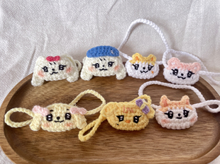 成品手工钩织毛线编织IVE- Miniive斜挎包娃包迷你包棉花娃娃配饰