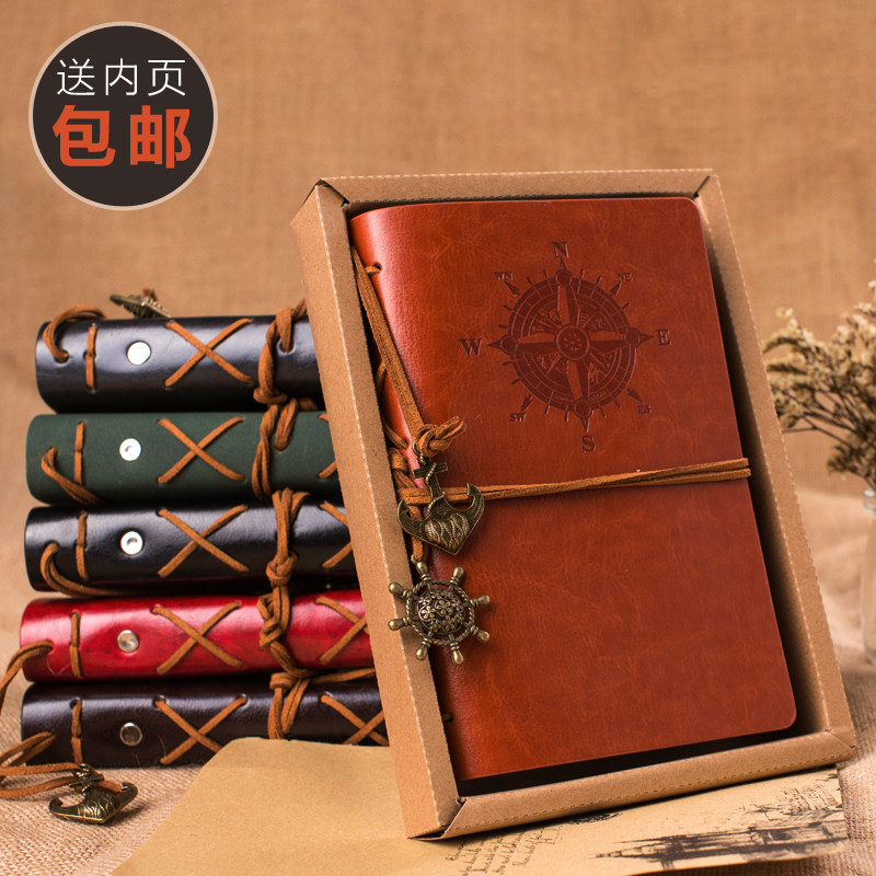 欧式复古旅行日记本活页牛皮纸本子 怀旧笔记本创意手账本记事本,文具电教/文化用品/商务用品,笔记本/记事本,淘宝优惠券,粉丝福利购,淘宝优惠卷
