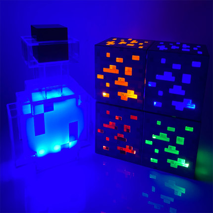 我的世界玩具火把灯矿灯氛围游戏周边Minecraft火炬夜灯像素LED灯