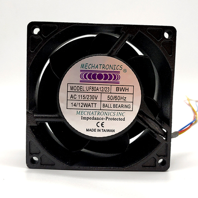 UF80A12/23BWH 115/230V 14/12W 8cm 四线AB软启动柜交流风机风扇