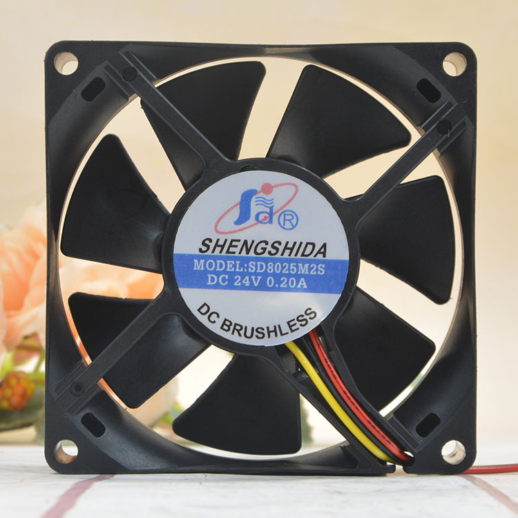 盛世达 8cm 24v 0.20A SD8025M2S 8025 80*25 变频器检测告警风扇