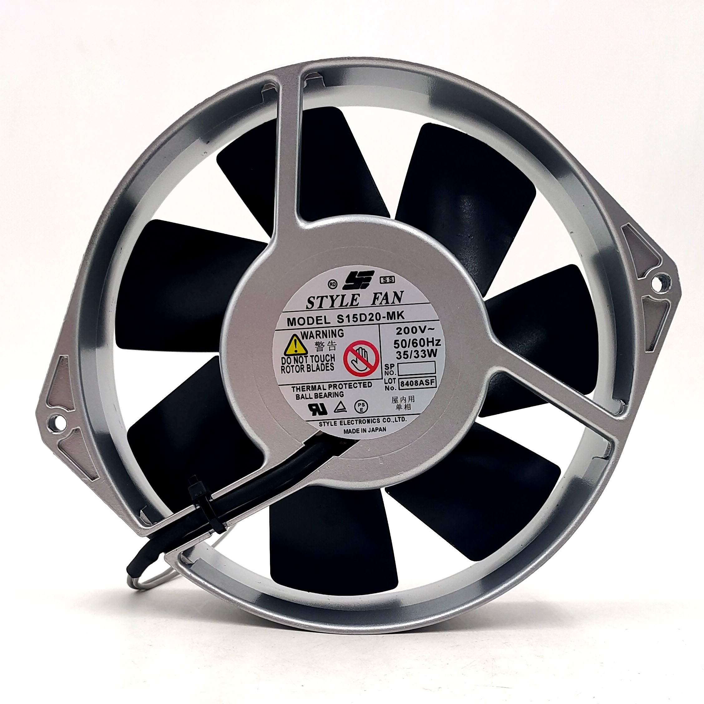 日本STYLE FAN S15D20-MK 200VAC 17238全金属耐高温轴流风扇