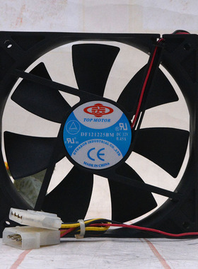 TOPMOTOR 12V 0.45A DF121225BM 12025 矿龙电脑电源12cm散热风扇