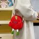 日系可爱卡通水果帆布包小学生单肩斜挎小包包2025新款 百搭手机包