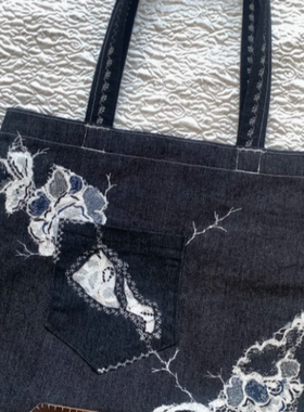 Maci jadick复古撞色艺术拼布包