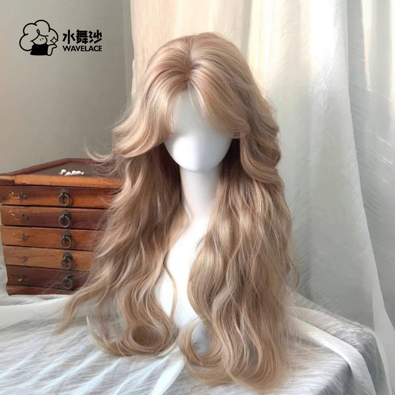 【奶油芭比金】飒姿粉金色doll感假发中分蛋蛋卷自然无痕假发套
