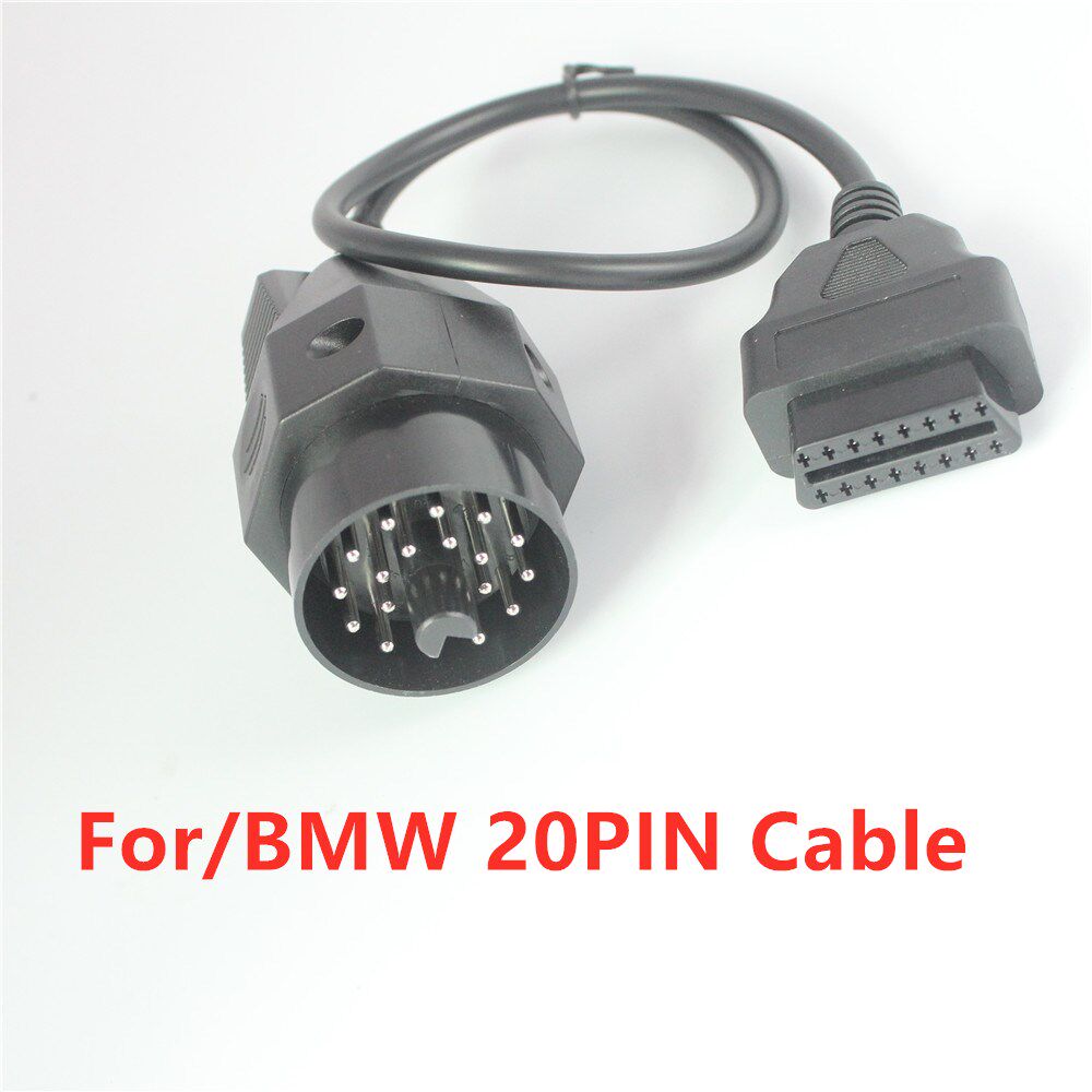 汽车检测仪OBD2延长线BMW宝马20针转16针连接转换线汽车OBD转接头图片