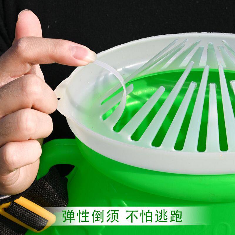 户外塑料鱼篓子加厚塑胶装鱼篓抓黄鳝泥鳅鱼桶路流摸鱼虾背篓小篓