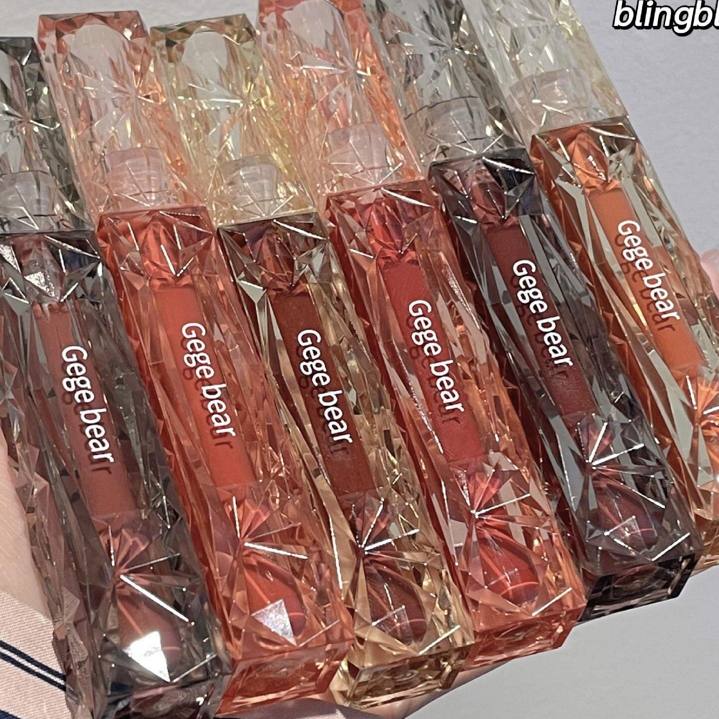Gege bear晶透钻光镜面唇釉 显白不易沾杯水光镜面秋冬亮晶晶口红