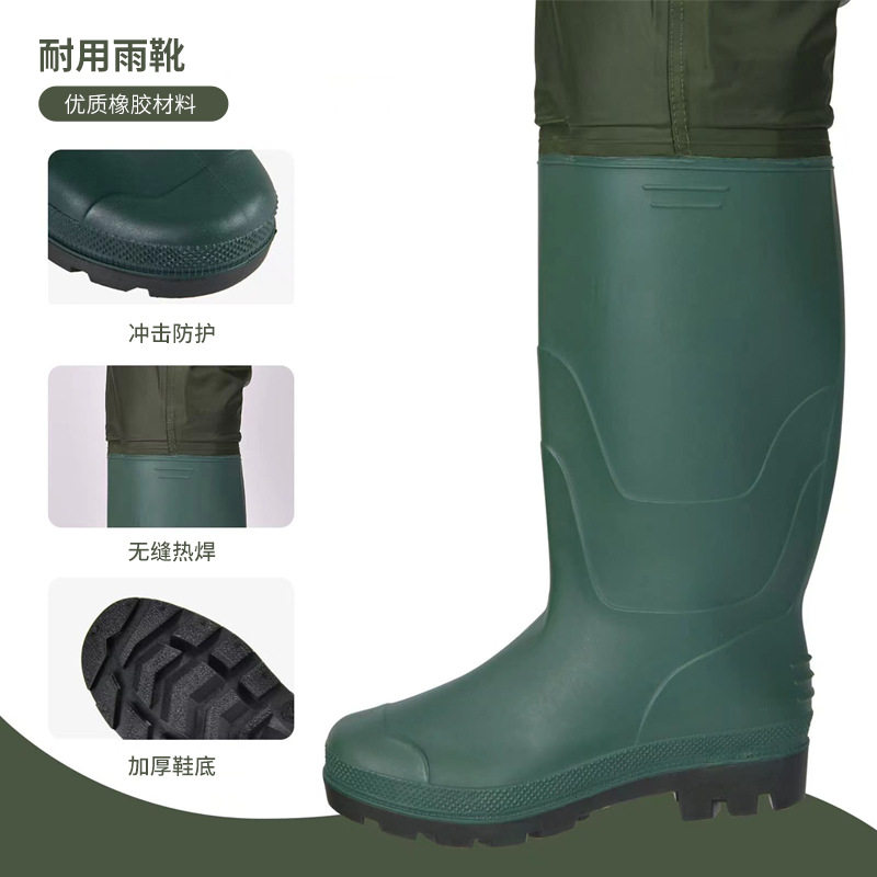 2024外贸款 尼龙钓鱼裤腿裤 出口欧洲下水裤涉水裤加厚耐磨雨靴