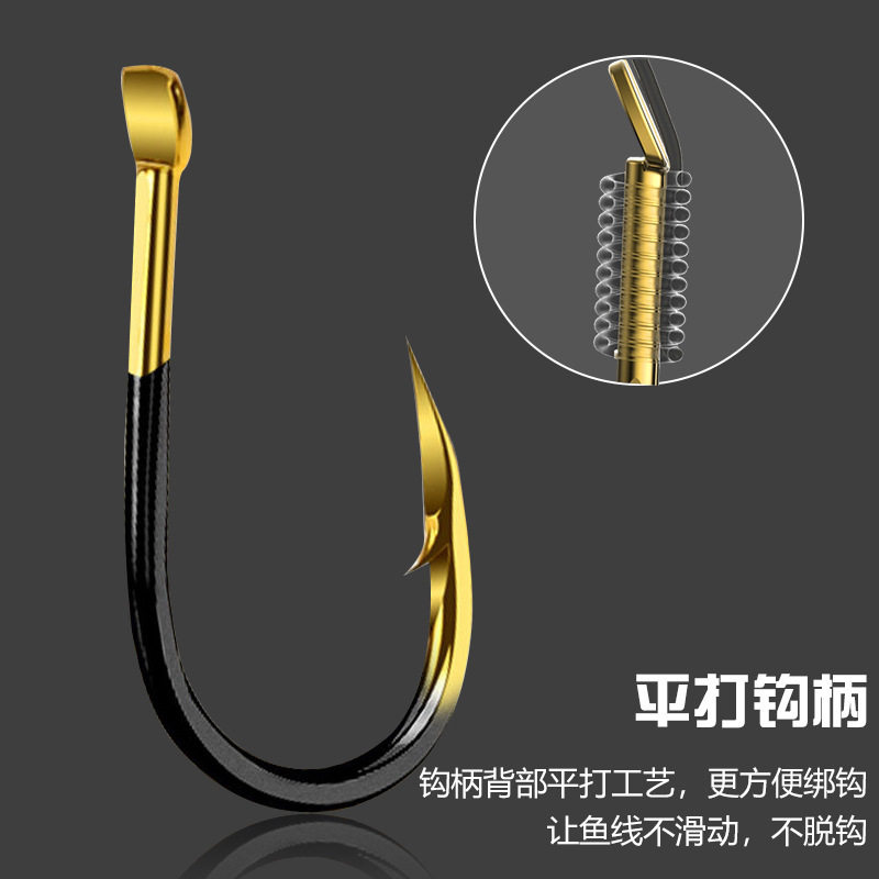 进口钓鱼钩散装伊势尼伊豆歪嘴新关东无倒刺正品原装鬼牙鱼勾鲫鲤