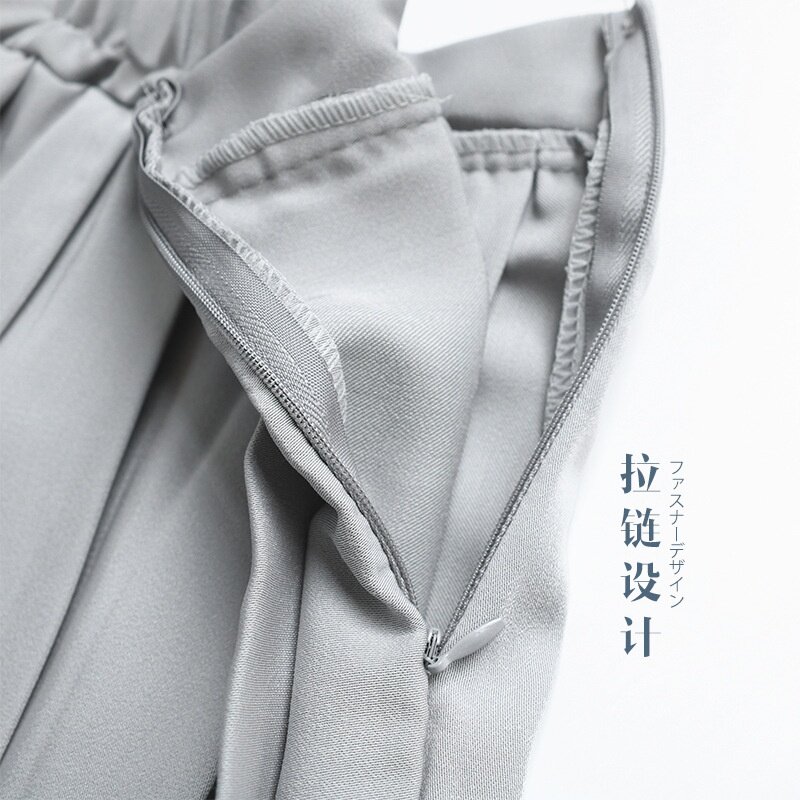 裙百褶裙裙子JK百搭学院风松紧腰显瘦黑色 a字春秋红色中长款