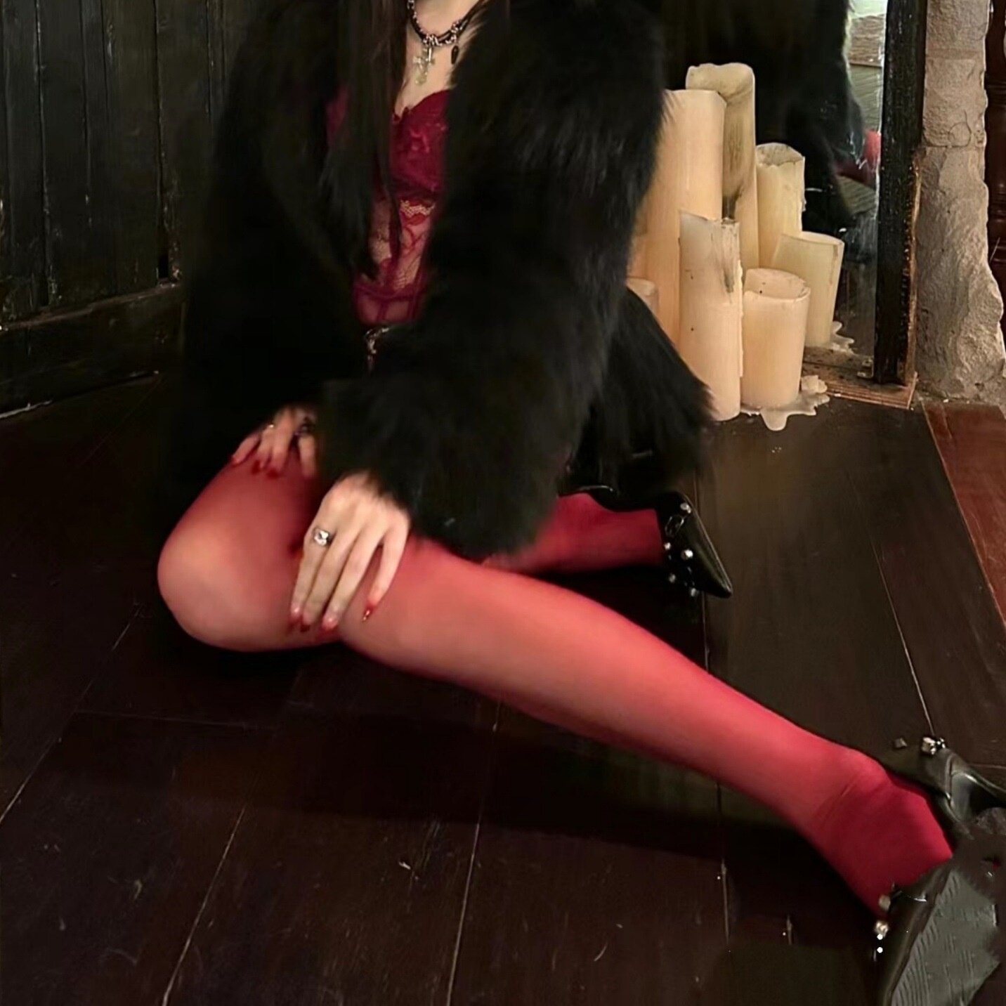 糖果色丝袜彩色超薄日系防勾丝透明酒红安格拉红连裤袜超薄女粉色