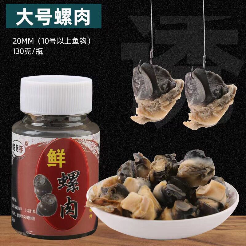 钓鱼血螺饵料 鲜螺肉鱼饵 血蚕螺丝肉饵鱼饵专攻青草鲤黑鲶鱼饵料
