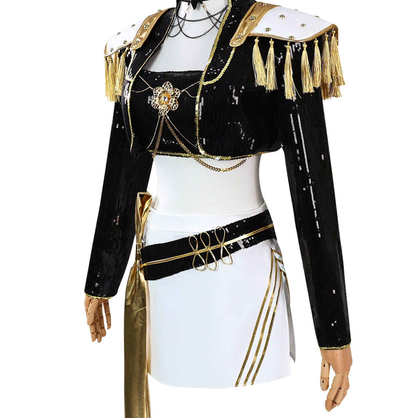 北水商贸猎魔女团米拉黑金cos服动漫猎魔女团舞台服佐伊鲁米cos