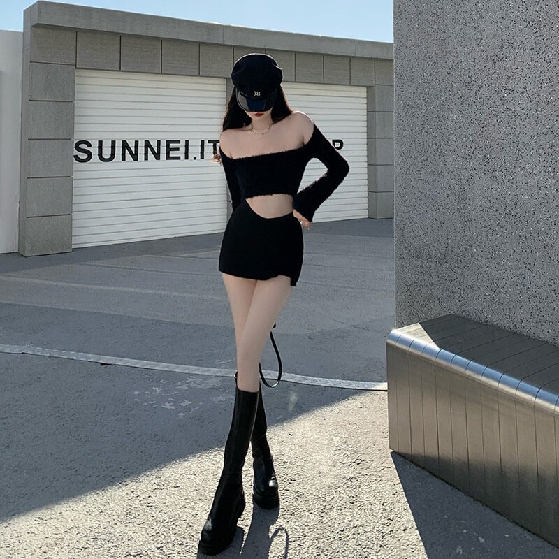 性感高腰黑色包臀裙女秋夏半身裙2024新款辣妹紧身显瘦超短裙裤子