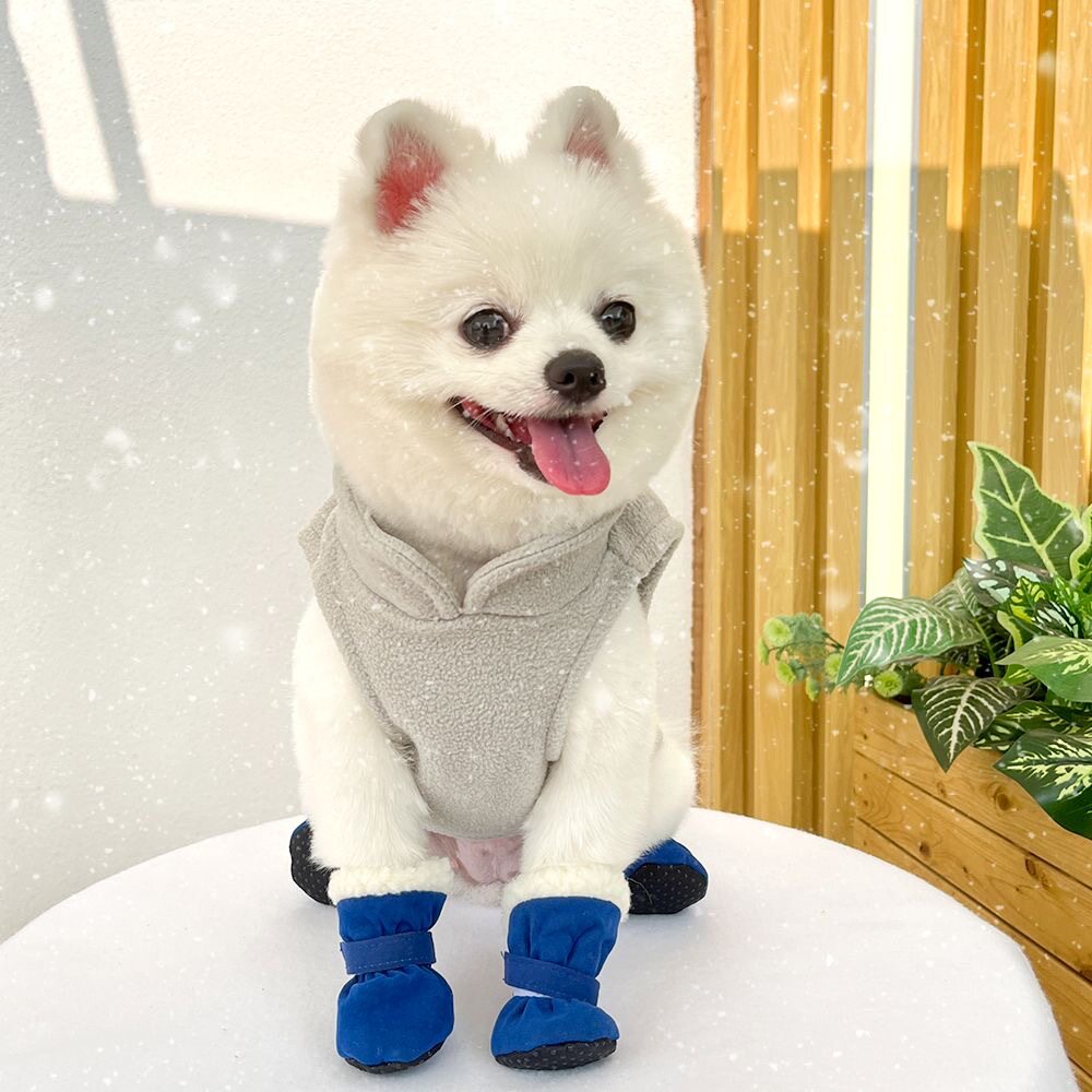 宠物严选加绒保暖软底鞋雪地靴狗狗软鞋学步防滑保暖宠物鞋套
