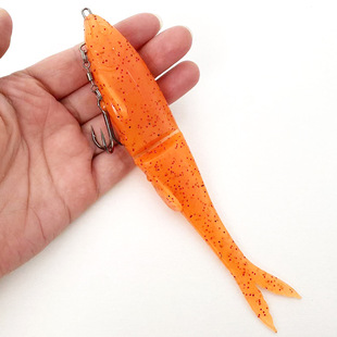 新款双节t尾软鱼 海钓船钓假饵 12cm/17cm 两大尺寸 自带强化