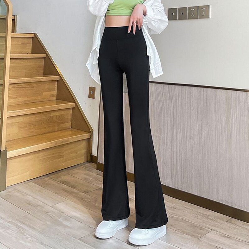 黑色打底裤喇叭裤女外穿高腰弹力显瘦裤子2026新款春夏窄版马蹄拖