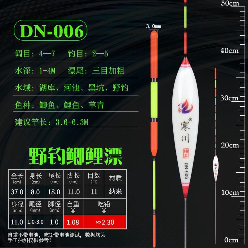 三目加粗纳米漂鲫鱼鲤鱼浮漂漂混养大物大浮力底钓传统钓荧光