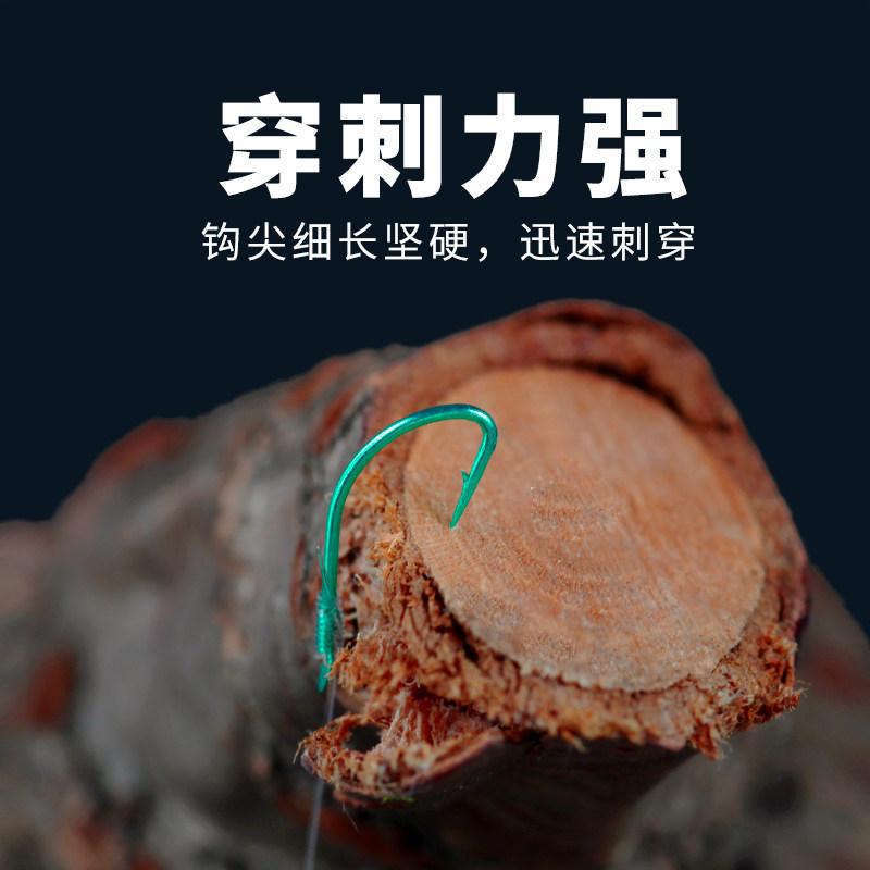秋田狐绑好的成品子线双钩绑好小号鱼钩袖钩有刺口细条白条鲫鱼钩