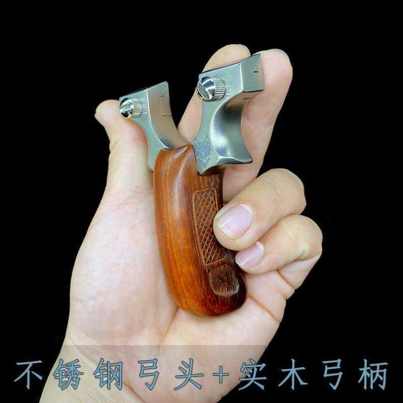 钢木分体小弓门灵兽弹弓掌中宝迷你微型口袋袖珍反曲淮撑小弓工