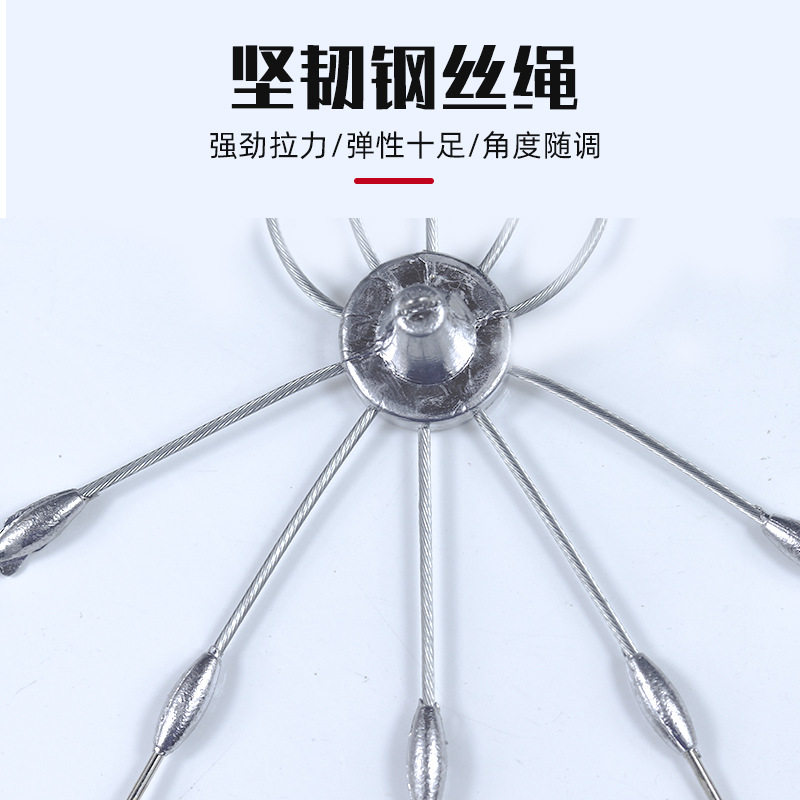 盘钩又称螃蟹钩多爪钩翻盘钩螃蟹钩钢丝钩钓青蟹钩海钓鱼线底钓图片