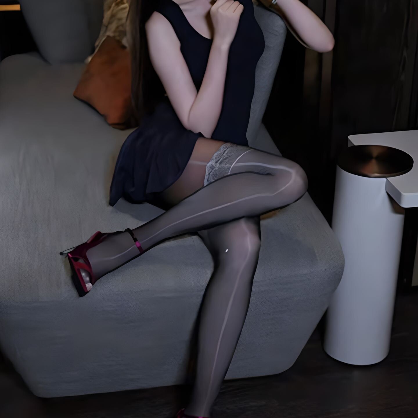 叠穿裤里丝库里斯丝袜女长筒袜子防勾丝菠萝袜夏季过膝高筒约会搭