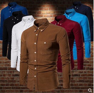 Men's Casual Shirts Slim Fit Dress Shirt for Men 男大码衬衫